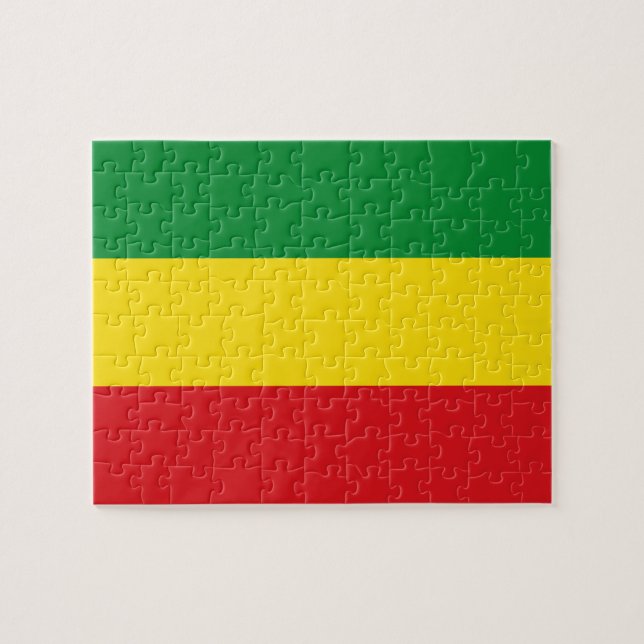 Rastafarianflagg Rasta Etiopien Pussel (Horisontell)