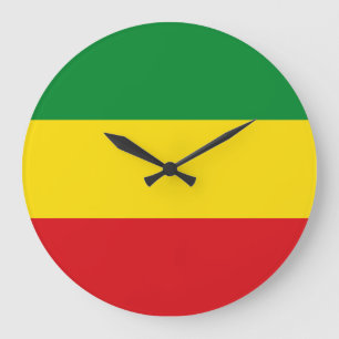 Rastafarianflagg Rasta Etiopien Stor Klocka