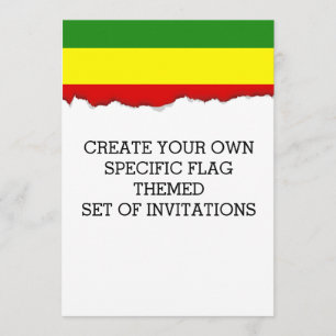 Rastafarisk Flagga Inbjudningar