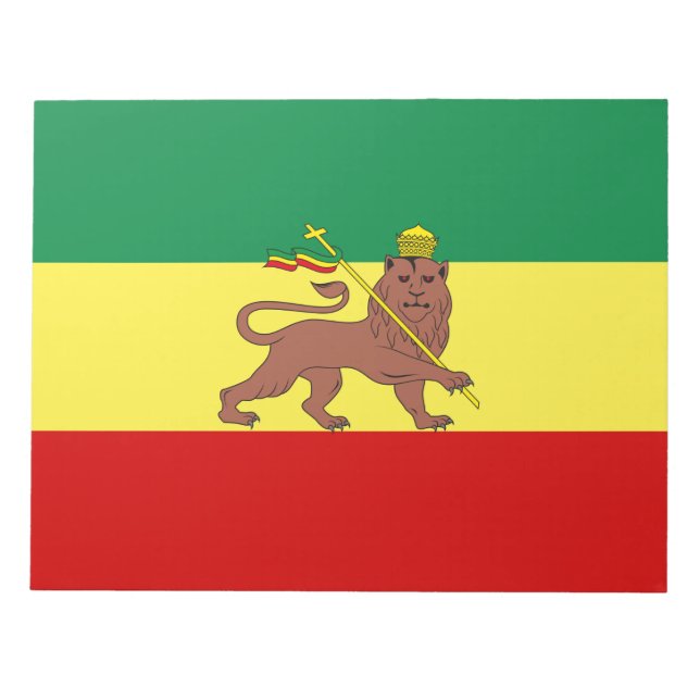 Rastafarisk Flagga (Rastafari) (Rasta) Anteckningsblock (Framsida)