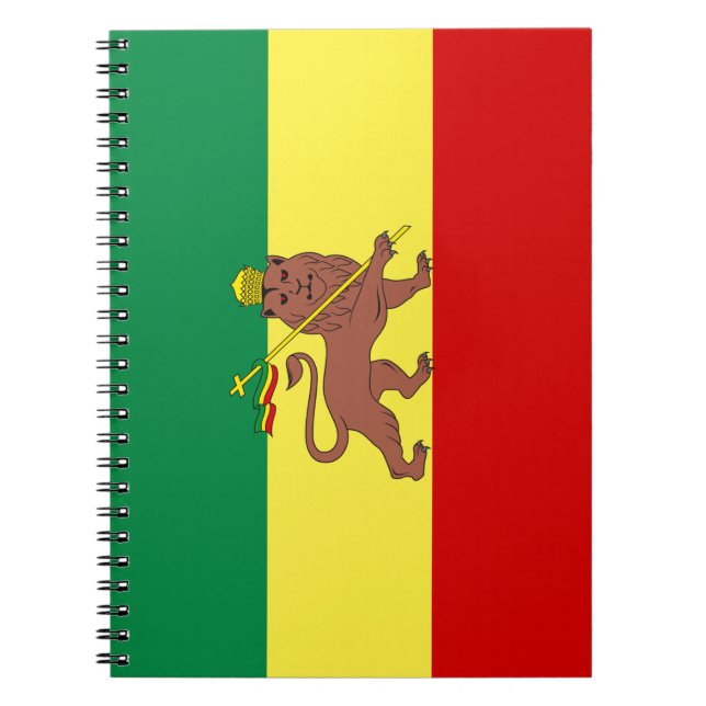 Rastafarisk Flagga (Rastafari) (Rasta) Anteckningsbok (Framsidan)