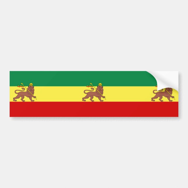 Rastafarisk Flagga (Rastafari) (Rasta) Bildekal (Framsidan)