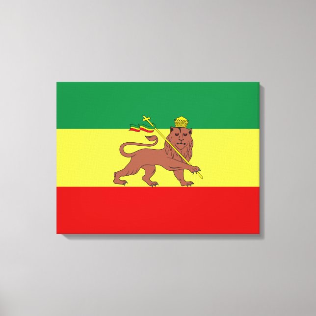 Rastafarisk Flagga (Rastafari) (Rasta) Canvastryck (Framsida)