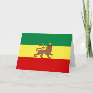 Rastafarisk Flagga (Rastafari) (Rasta) Kort