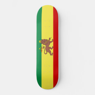 Rastafarisk Flagga (Rastafari) (Rasta) Mini Skateboard Bräda 18,5 Cm