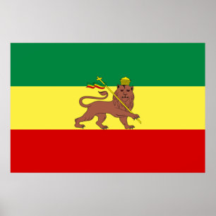Rastafarisk Flagga (Rastafari) (Rasta) Poster