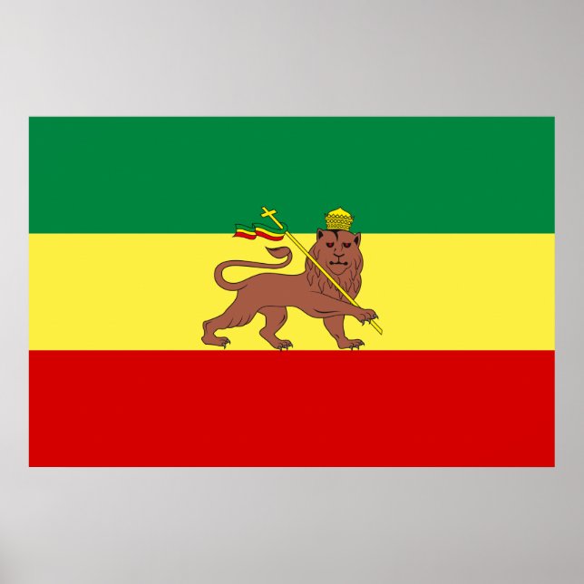 Rastafarisk Flagga (Rastafari) (Rasta) Poster (Framsidan)
