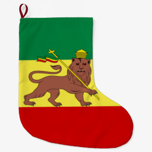 Rastafarisk Flagga (Rastafari) (Rasta) Stor Julstrumpa
