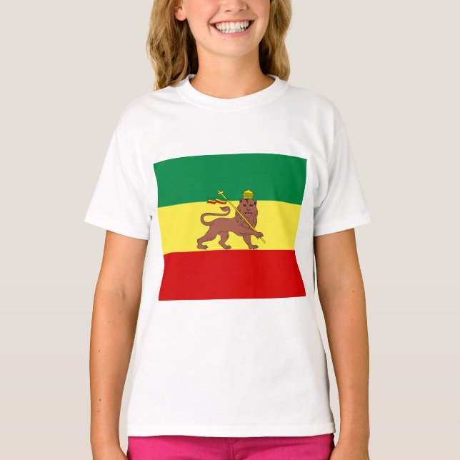 Rastafarisk Flagga (Rastafari) (Rasta) T Shirt (Framsida)