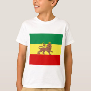 Rastafarisk Flagga (Rastafari) (Rasta) T Shirt