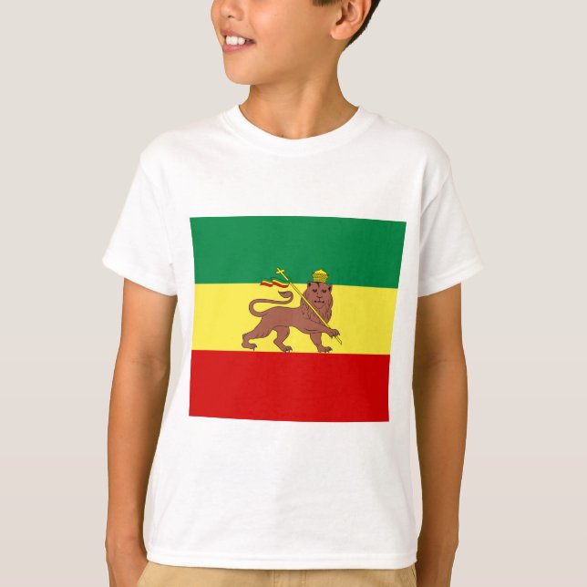 Rastafarisk Flagga (Rastafari) (Rasta) T Shirt (Framsida)