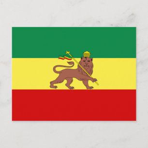 Rastafarisk Flagga (Rastafari) (Rasta) Vykort