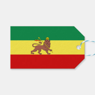 Rastafarisk Flagga (Rastafaritanism) (Rasta) Gift Presentetikett