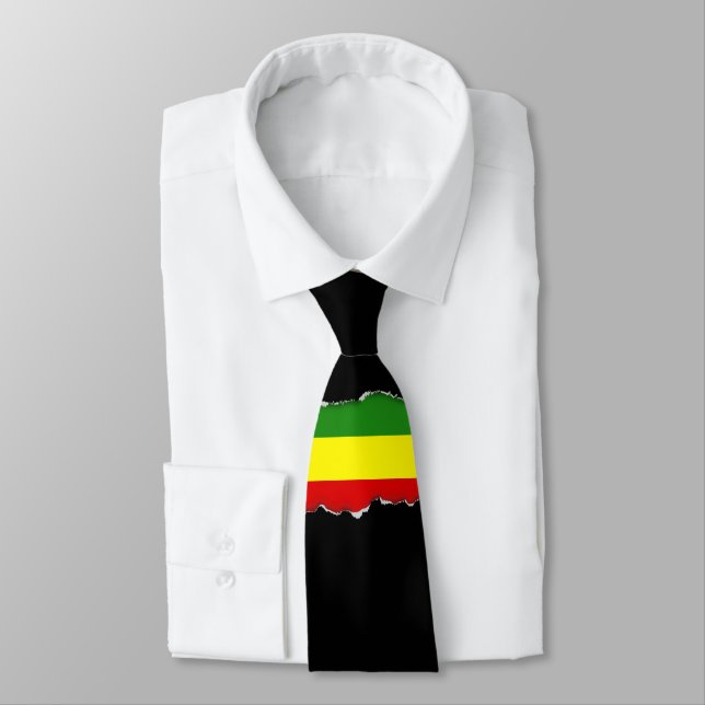 Rastafarisk Flagga Slips (Bunden)