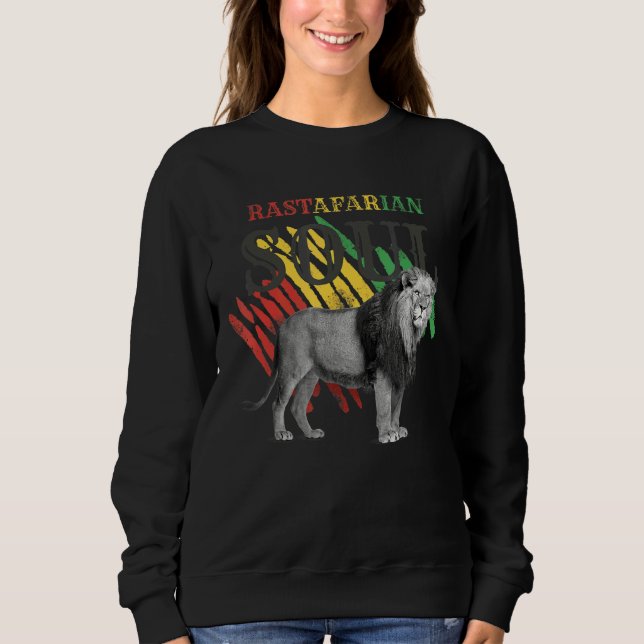 Rastafarisk Lejon av Judah Rasta Reggae Rastafari  T Shirt (Framsida)
