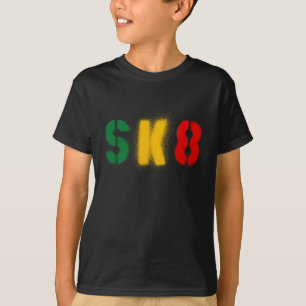 rastaflagga för estencil sk8 tee shirt