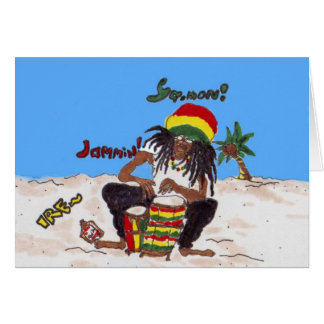 rastaman blank car hälsningskort