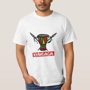 Rastaman Nyahbinghi Drum Rasta Färg Reggae T Shirt