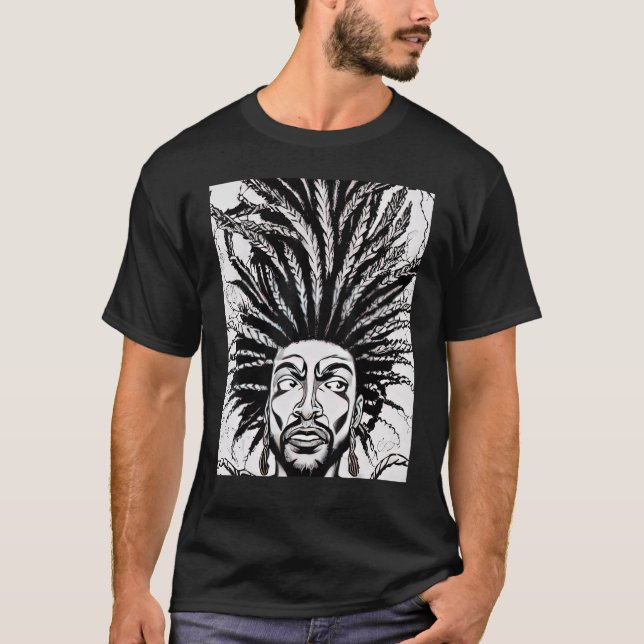 Rastaman Reggae Dub Jah Rasta design_18 T Shirt (Framsida)