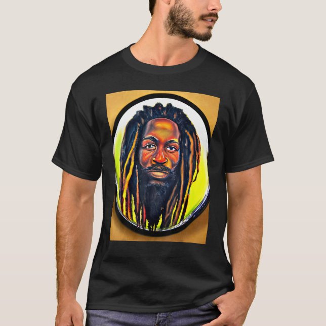 Rastaman Reggae Dub Jah Rasta design_31 T Shirt (Framsida)