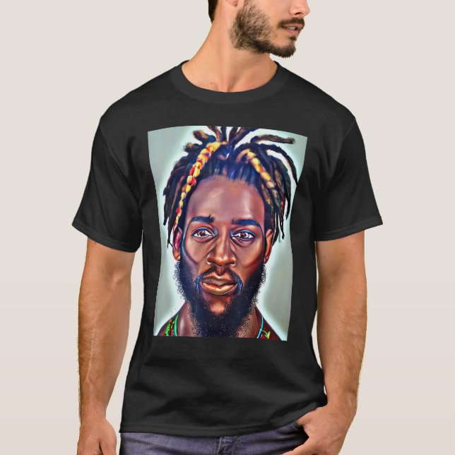 Rastaman Reggae Dub Jah Rasta design_33 T Shirt (Framsida)