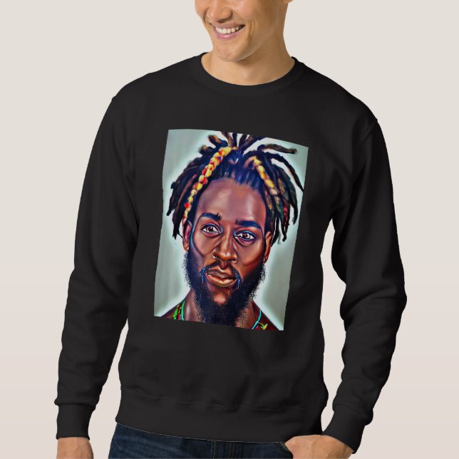 Rastaman Reggae Dub Jah Rasta design Premium_41 Lång Ärmad Tröja (Framsida)