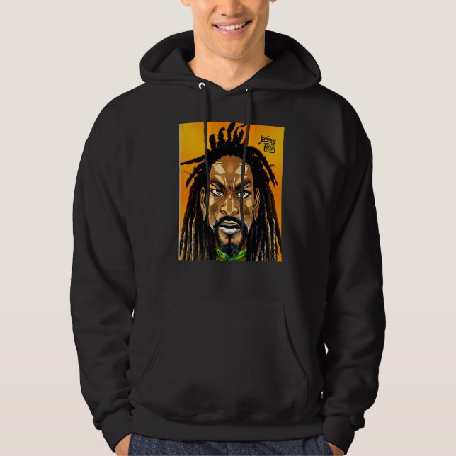 Rastaman Reggae Dub Jah Rasta design Premium Hoodie (Framsida)