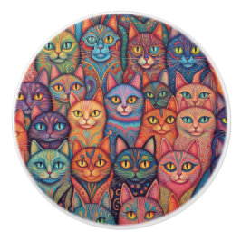 Rastande och färglösa Psykedeliska katter Knopp