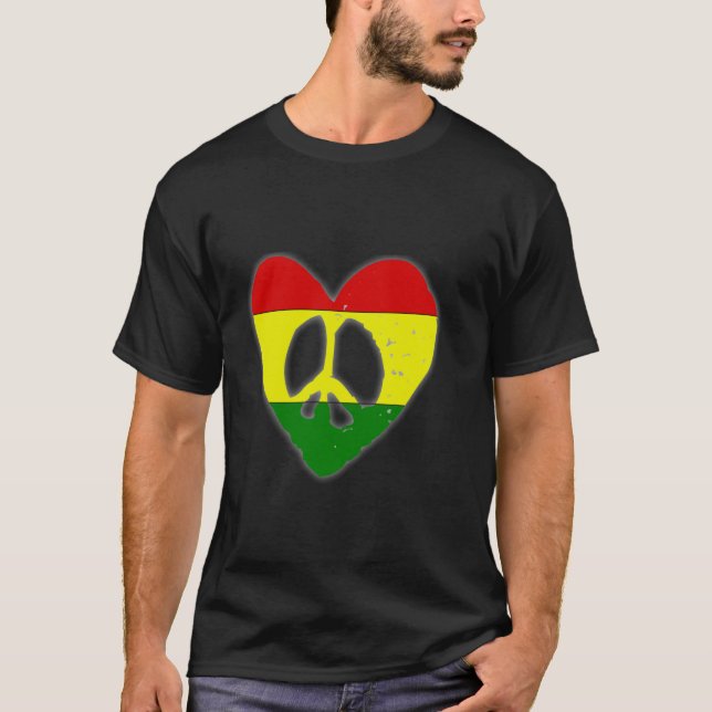 Rastas hjärta t shirt (Framsida)