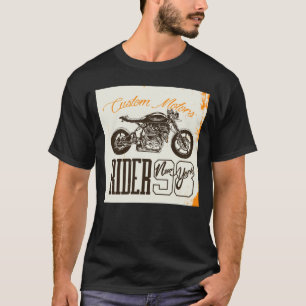 Raster Design för Grunge Black Anpassningsbar Moto T Shirt