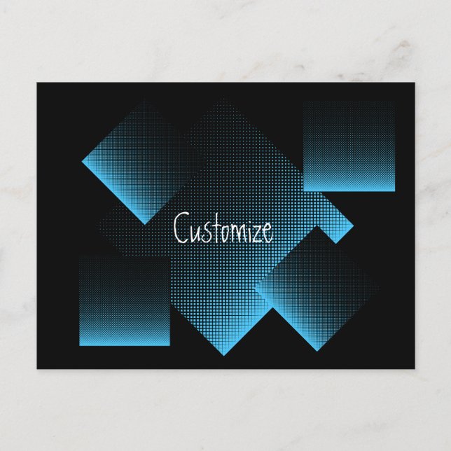 Raster Diamond Mönster Thunder_Cove Vykort (Framsida)