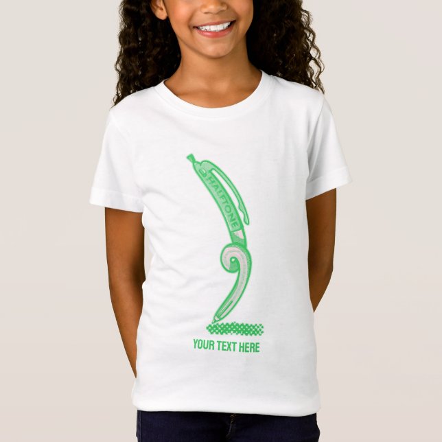 Raster, grönt pennpopup t shirt (Framsida)