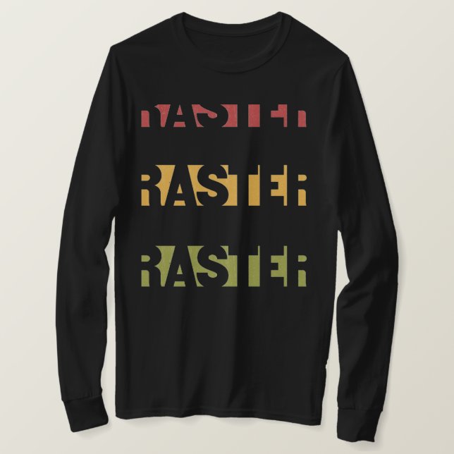 Raster rasta färg tee shirt (Design framsida)