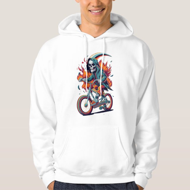 Raster Reaper on FlamMotorcle Bike Hoodie (Framsida)