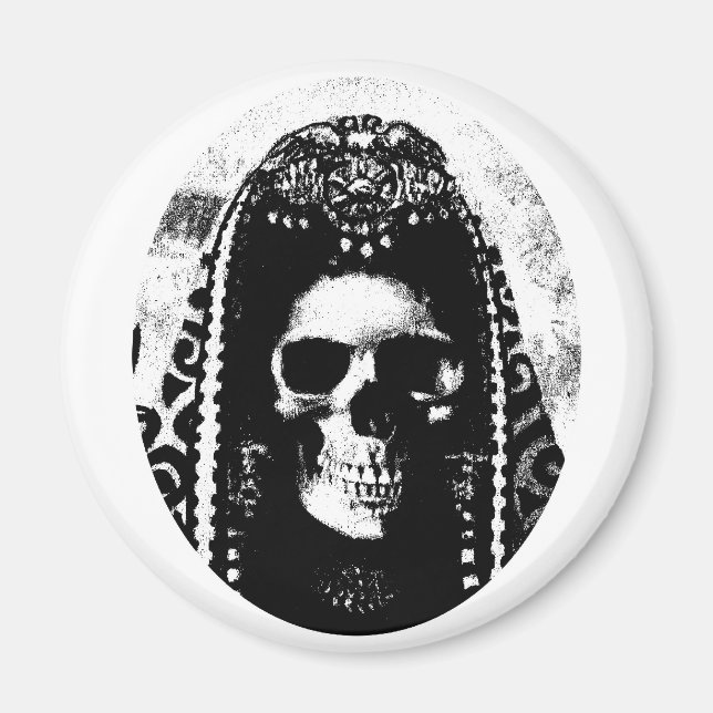 Raster Reaper Skull-design Magnet (Framsidan)