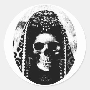 Raster Reaper Skull-design Runt Klistermärke