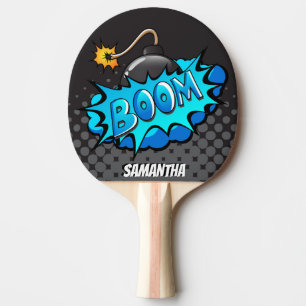 Rasterbang! Superheropersonligen paddlar Pingisracket