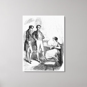 Rastignac introducerade till Madam de Nucingen Canvastryck