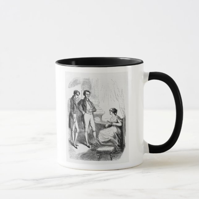 Rastignac introducerade till Madam de Nucingen Mugg (Höger)