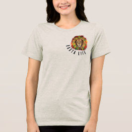 Rastliv lejon rödbrud grönt gult Jamaica real T Shirt