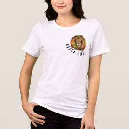 Rastliv lejon rödbrud grönt gult Jamaica real T Shirt