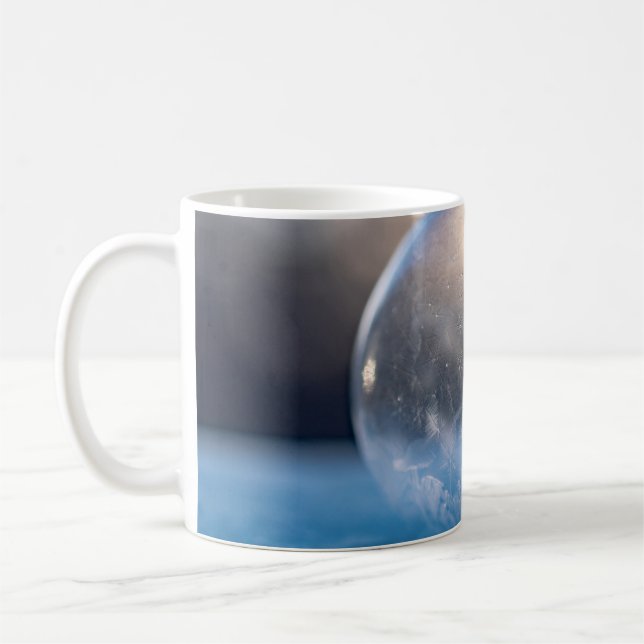 Rastrerat glas boll kaffemugg (Vänster)