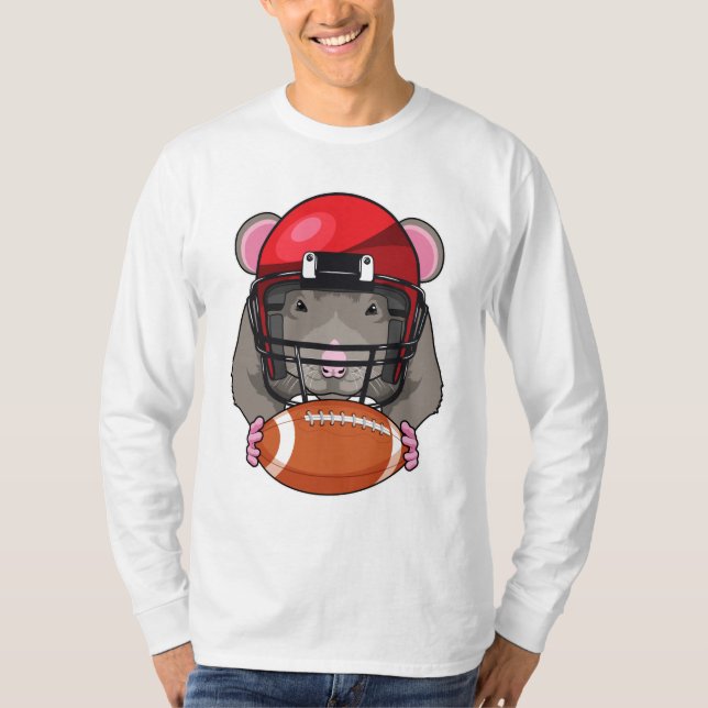 Rat at Football Sports T Shirt (Framsida)