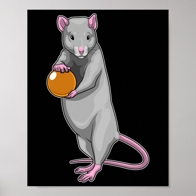 Rat Bowling Bowling Ball Sports  Poster (Framsidan)