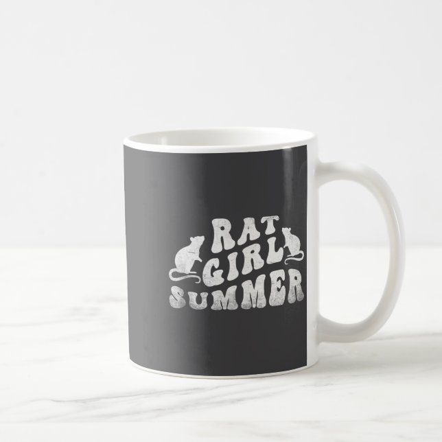 Rat Girl Summer, Animal Lover, Hello Summer, Funny Kaffemugg (Höger)