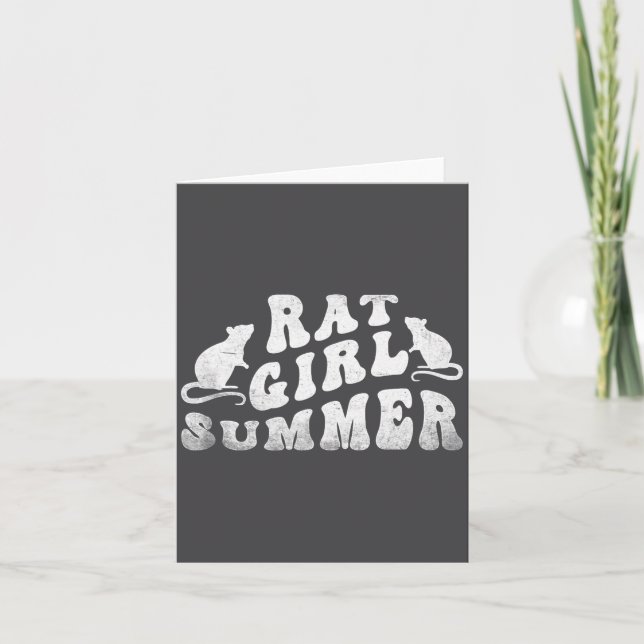 Rat Girl Summer, Animal Lover, Hello Summer, Funny Kort (Framsida)