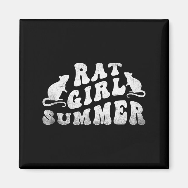 Rat Girl Summer, Animal Lover, Hello Summer, Funny Magnet (Framsidan)