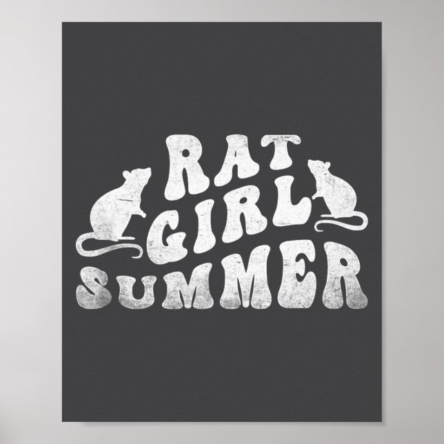 Rat Girl Summer, Animal Lover, Hello Summer, Funny Poster (Framsidan)