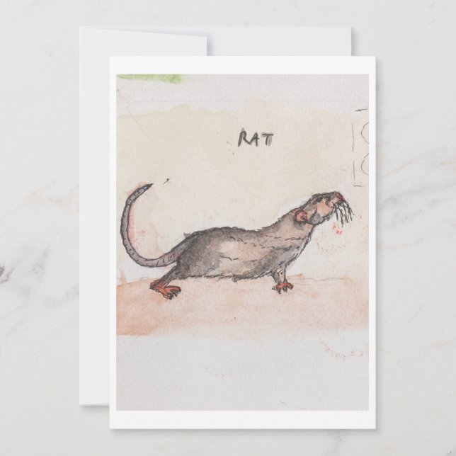 Rat Greeting Card Julkort (Framsida)