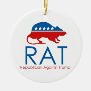 RAT Republikan mot Trump Julgransprydnad Keramik